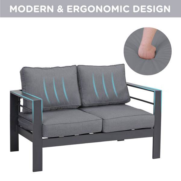 Green4ever Outdoor Aluminum Loveseat & Reviews Wayfair